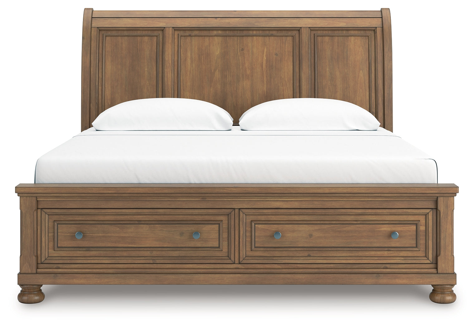 Feddinger Medium Brown King Storage Sleigh Bed - Ornate Home