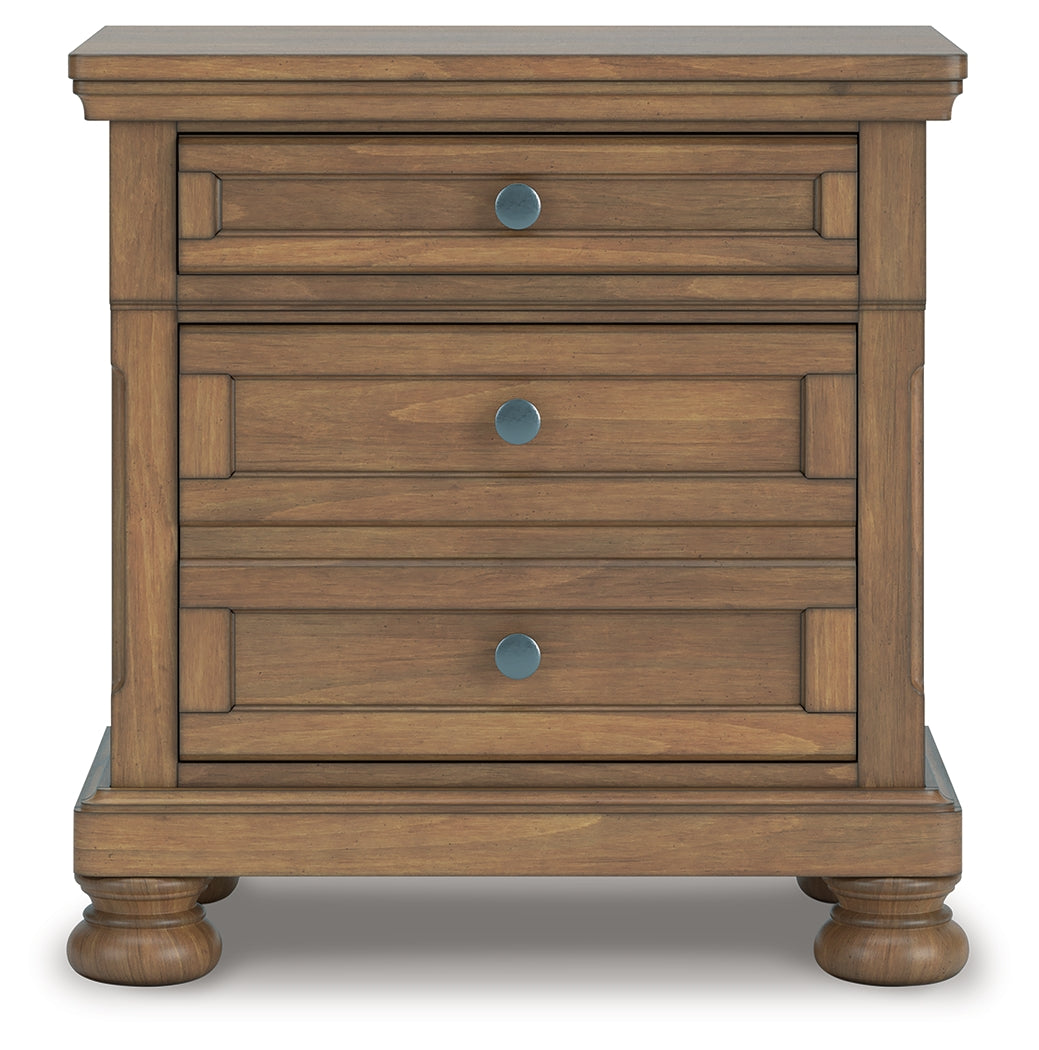 Feddinger Medium Brown Queen Sleigh Bedroom Set with Dresser, Mirror, Chest and Nightstand (Online Special Price) - Ornate Home
