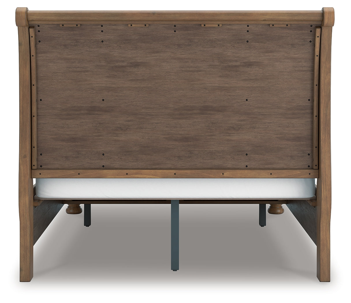 Feddinger Medium Brown Queen Sleigh Bedroom Set with Dresser, Mirror, Chest and Nightstand - Ornate Home