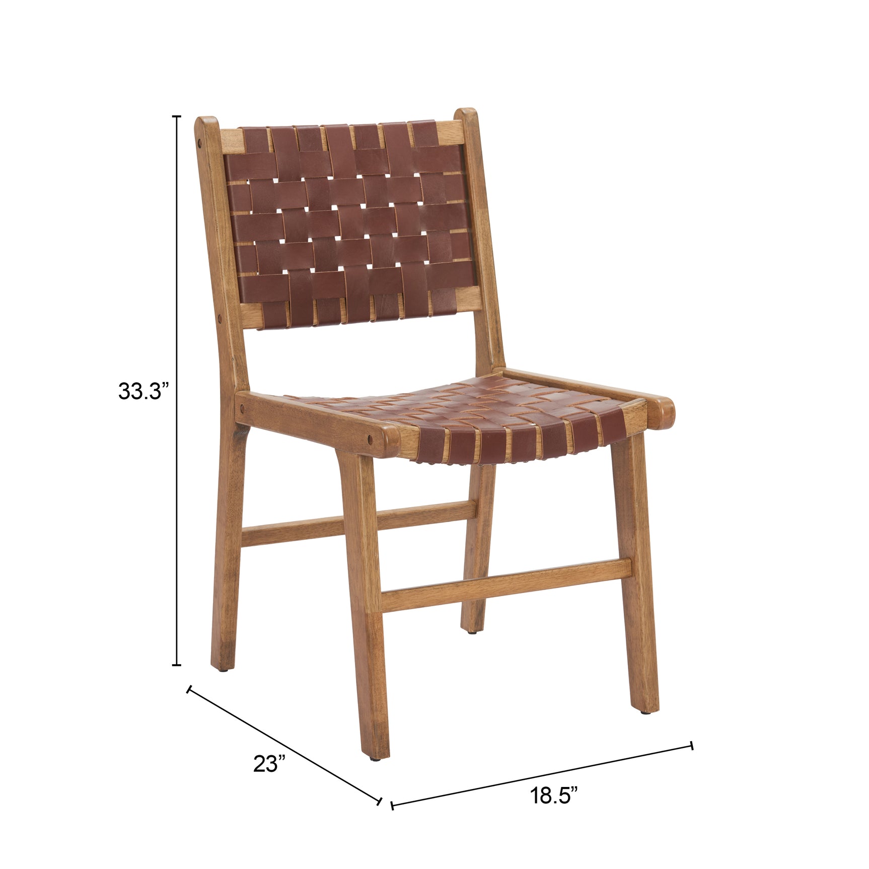 Feder Brown Dining Chair (Set of 2) - Ornate Home