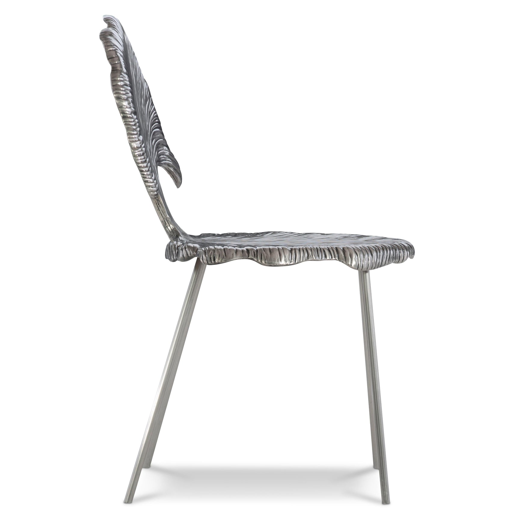 Felicity Shiny Nickel Side Chair - Ornate Home