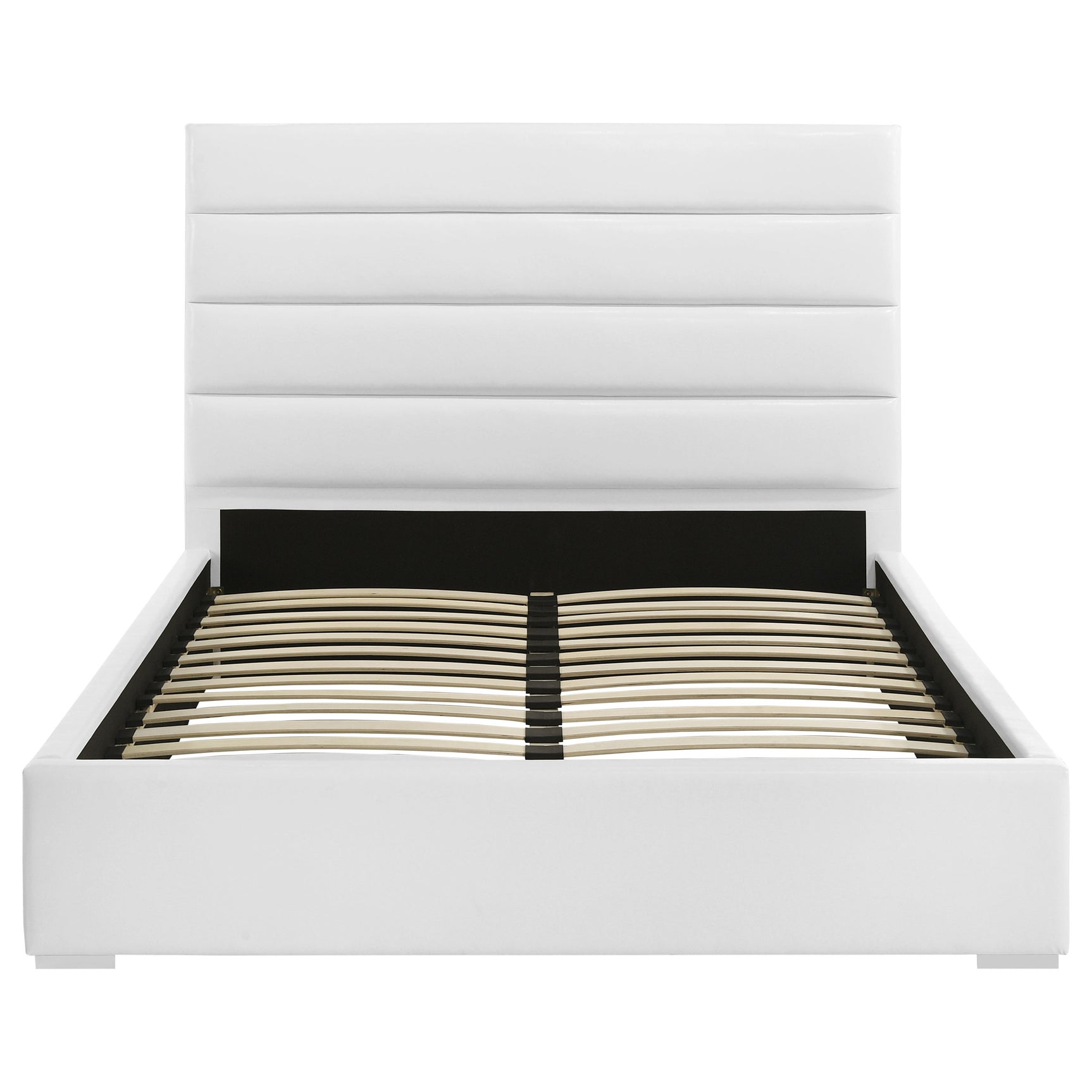 Felicity White 53-inch Upholstered Eastern King Platform Bed - Ornate Home