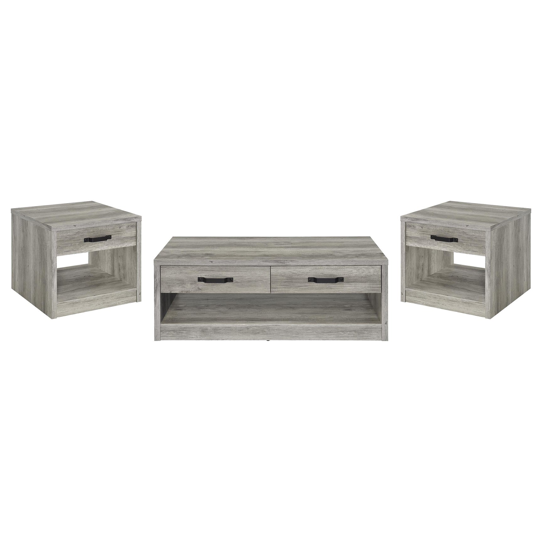 Felix Grey Driftwood 3-piece Coffee and End Table Set - Ornate Home