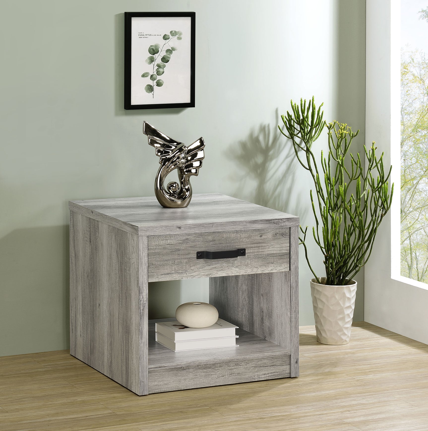 Felix Grey Driftwood End Table - Ornate Home