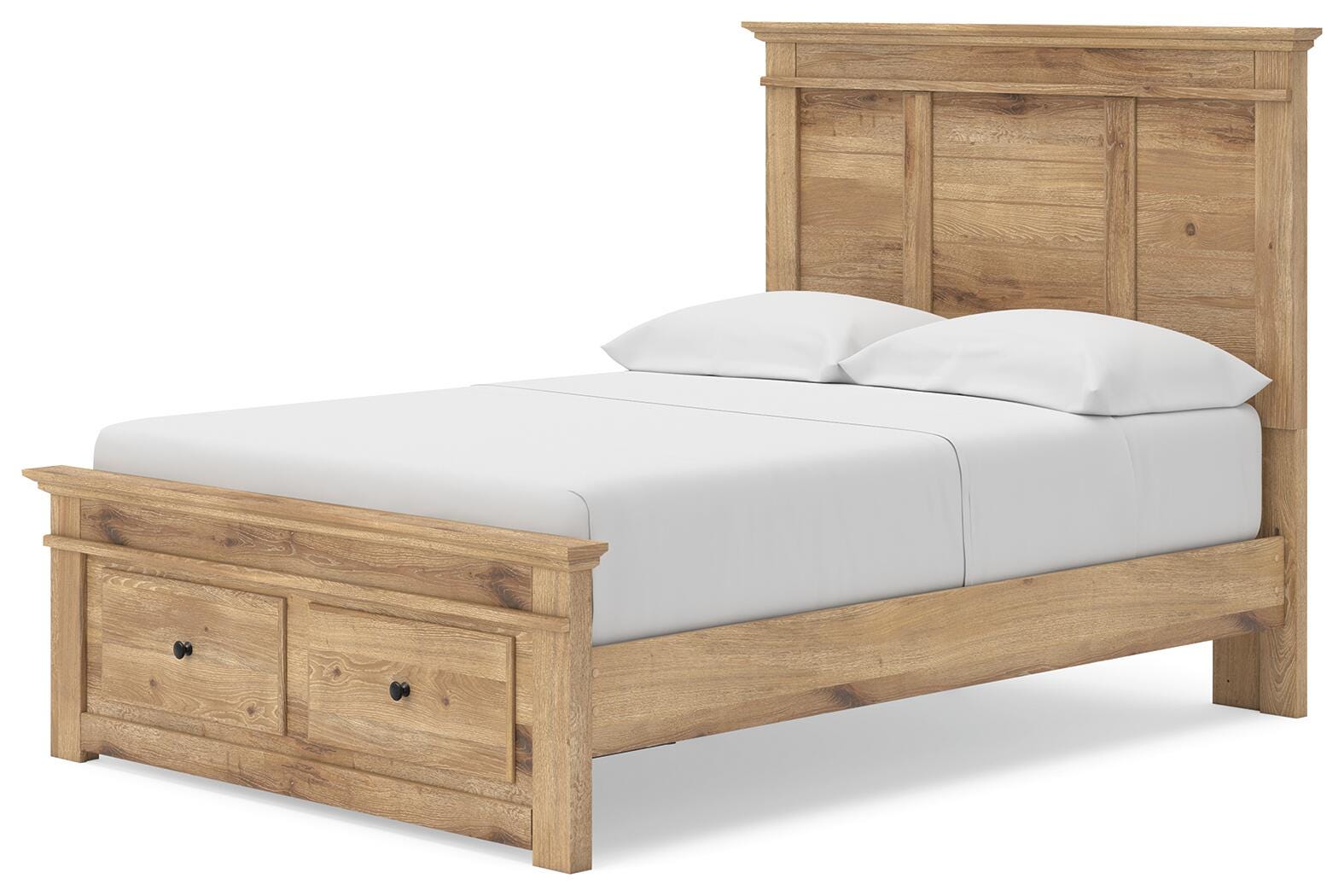 Fenderport Tan Full Panel Storage Bed with Storage Footboard (Online Special Price) - Ornate Home