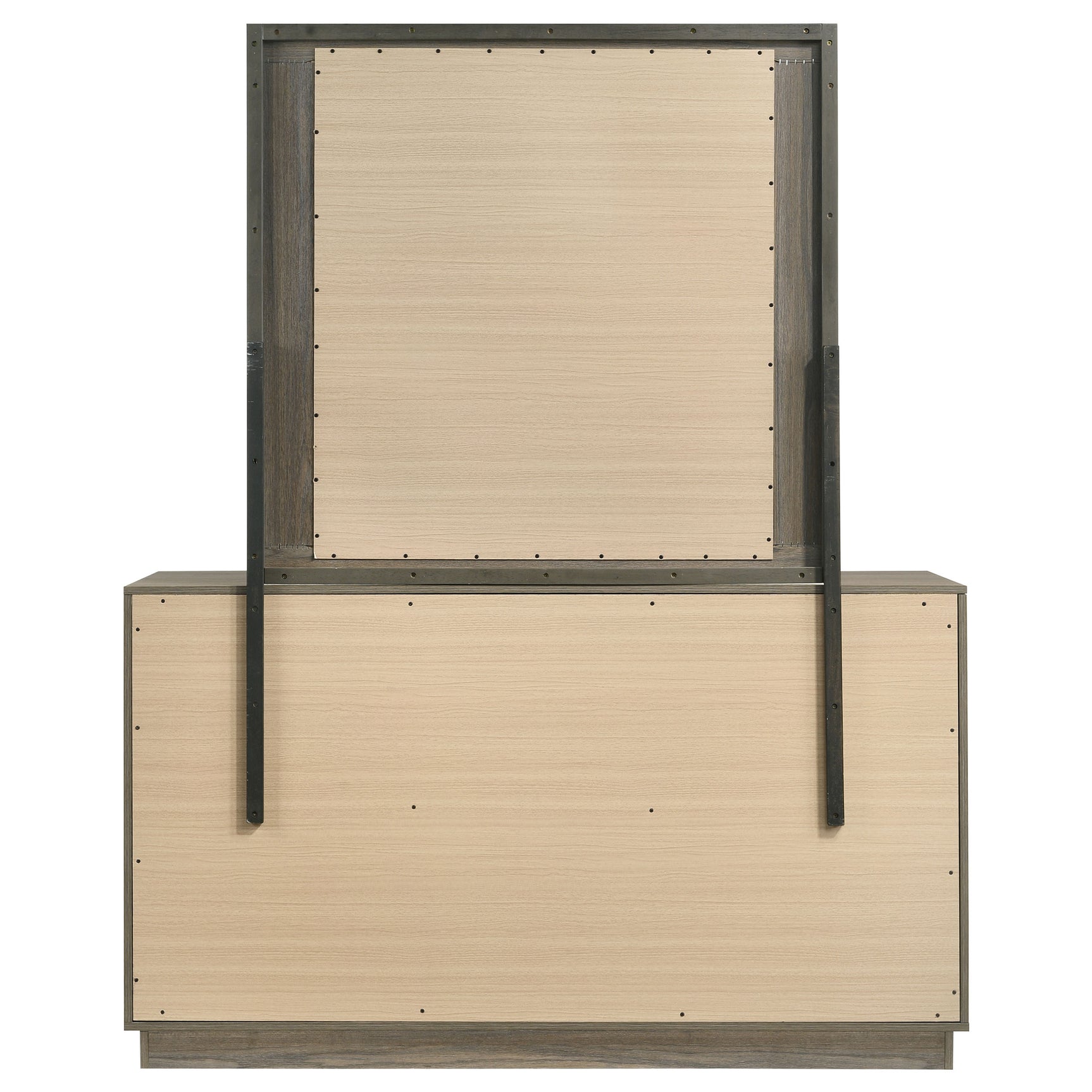 Fenwick Grey Oak/Almond Dresser and Mirror - Ornate Home