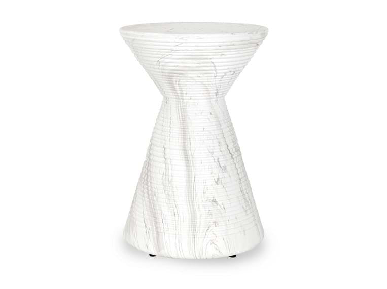 Fern White Outdoor Accent Table - Ornate Home