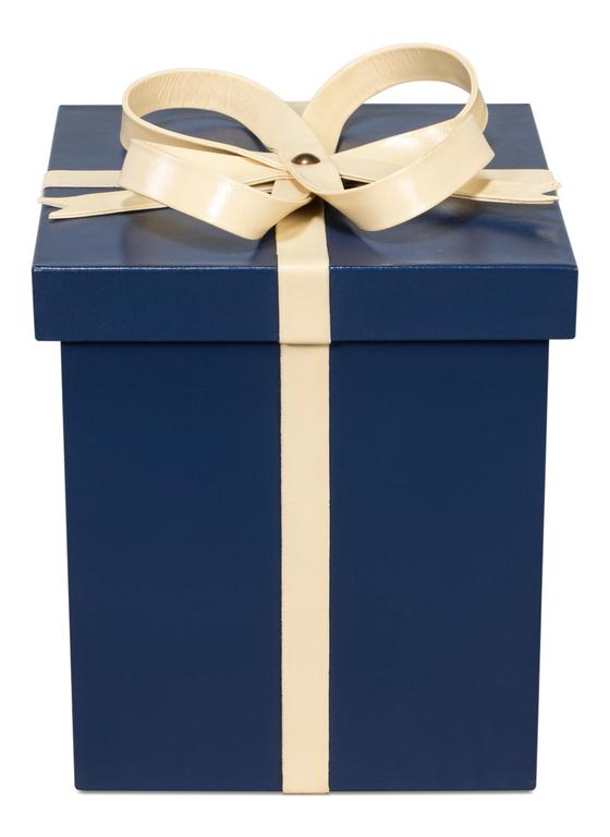Ferrell Blue Leather Holiday Boxes (Set of 3) - Ornate Home