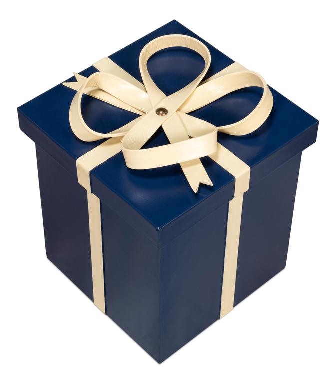 Ferrell Blue Leather Holiday Boxes (Set of 3) - Ornate Home