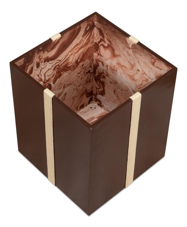Ferrell Brown Leather Holiday Boxes (Set of 3) - Ornate Home