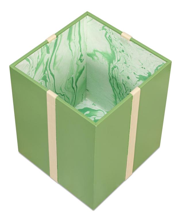 Ferrell Green Leather Holiday Boxes (Set of 3) - Ornate Home