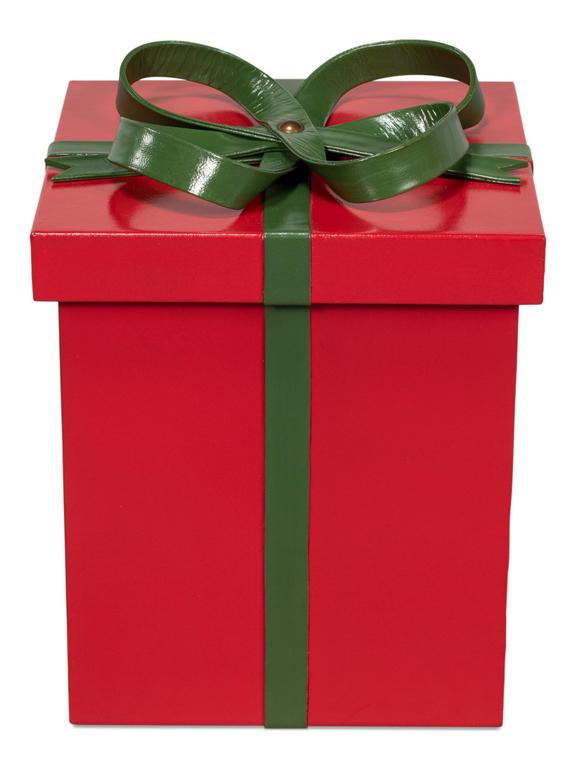 Ferrell Red Leather Holiday Boxes (Set of 3) - Ornate Home
