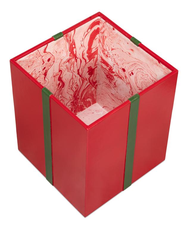 Ferrell Red Leather Holiday Boxes (Set of 3) - Ornate Home