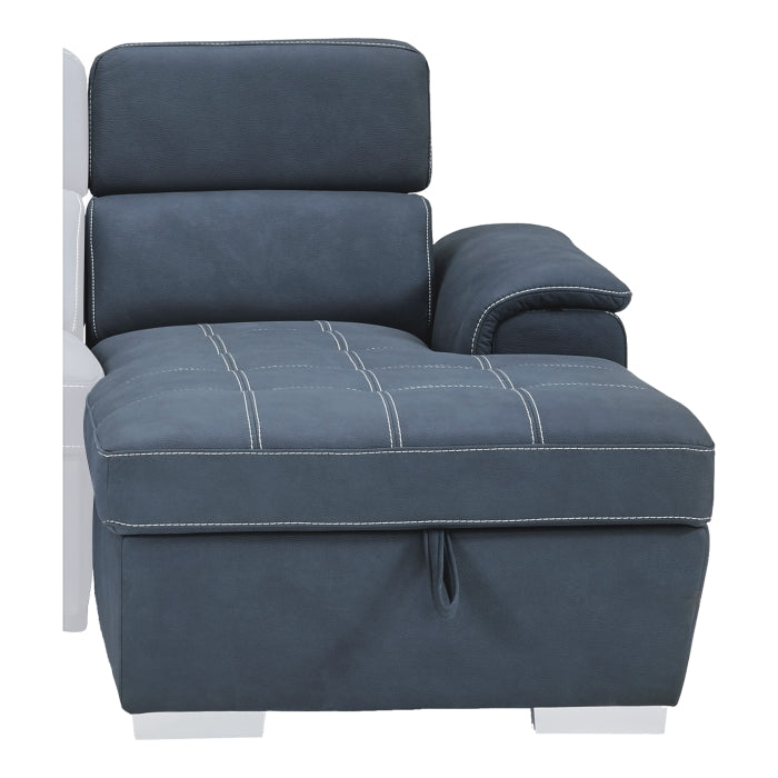 Ferriday Blue 2-Piece Right Chaise Sectional - Ornate Home
