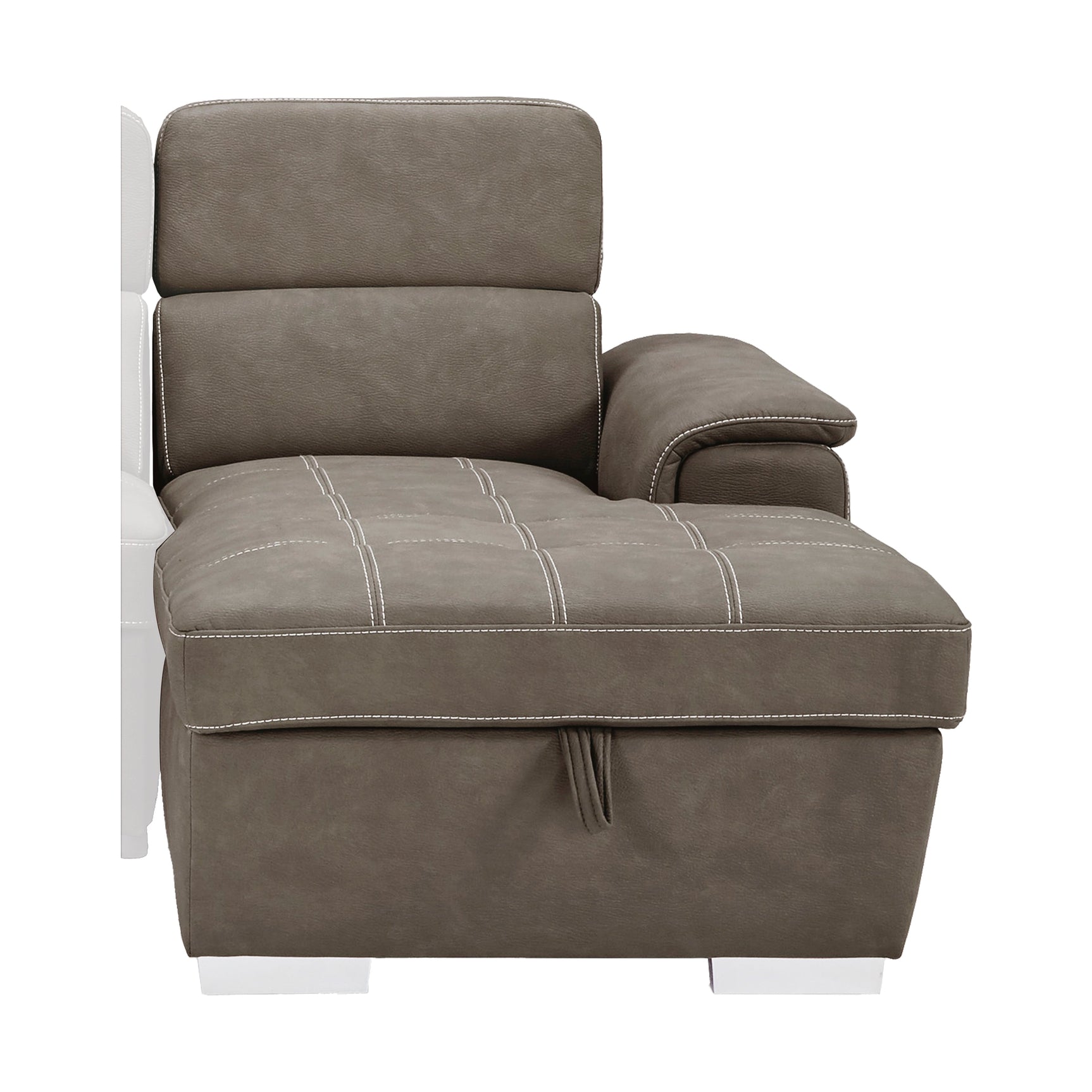 Ferriday Taupe 2-Piece Right Chaise Sectional - Ornate Home