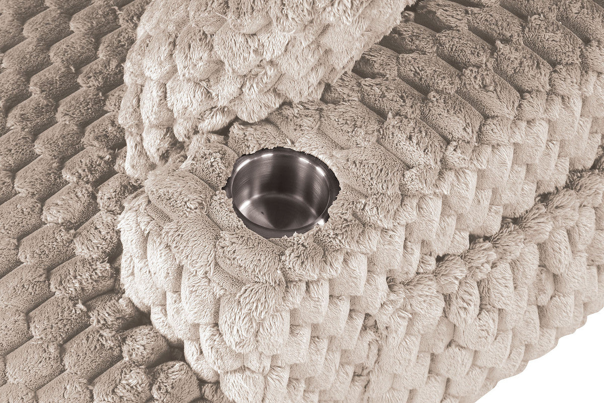 Ferryhill Taupe 2-Arm Chaise - Ornate Home