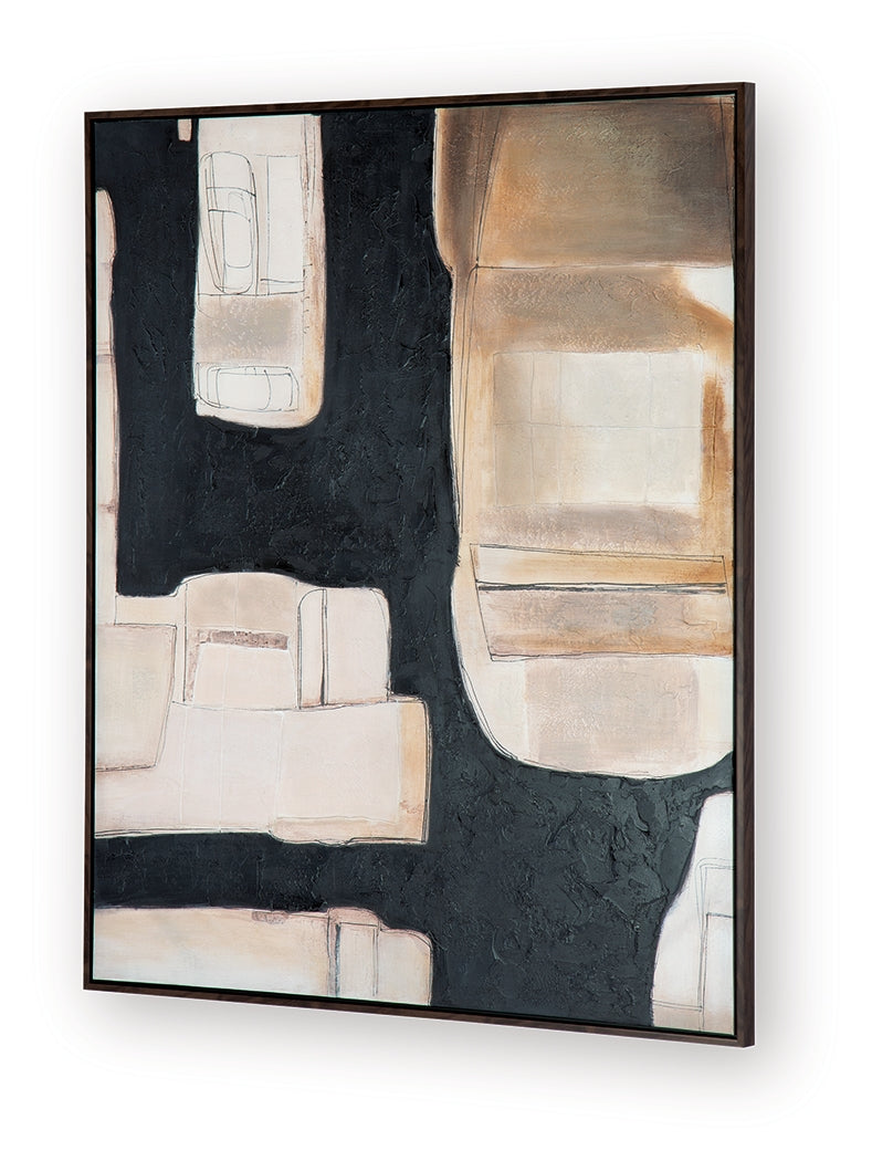 Feyville Black/Brown/Cream Wall Art (Online Special Price) - Ornate Home