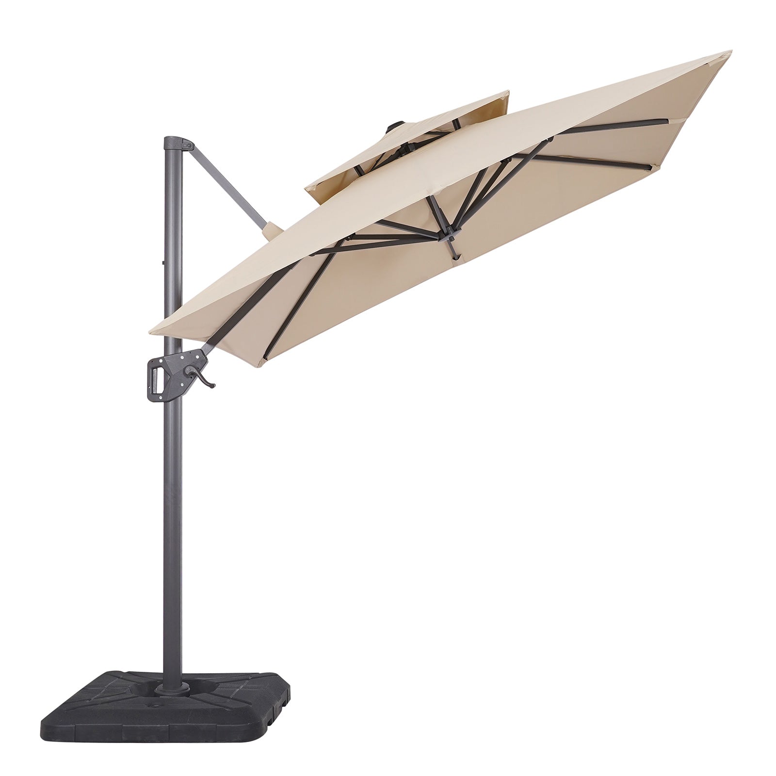 Fida Beige Square Umbrella (Base) - Ornate Home