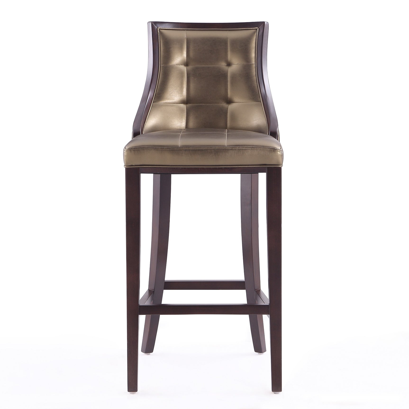 Fifth Avenue Bar Stool in Bronze and Walnut (set of 3) - Ornate Home