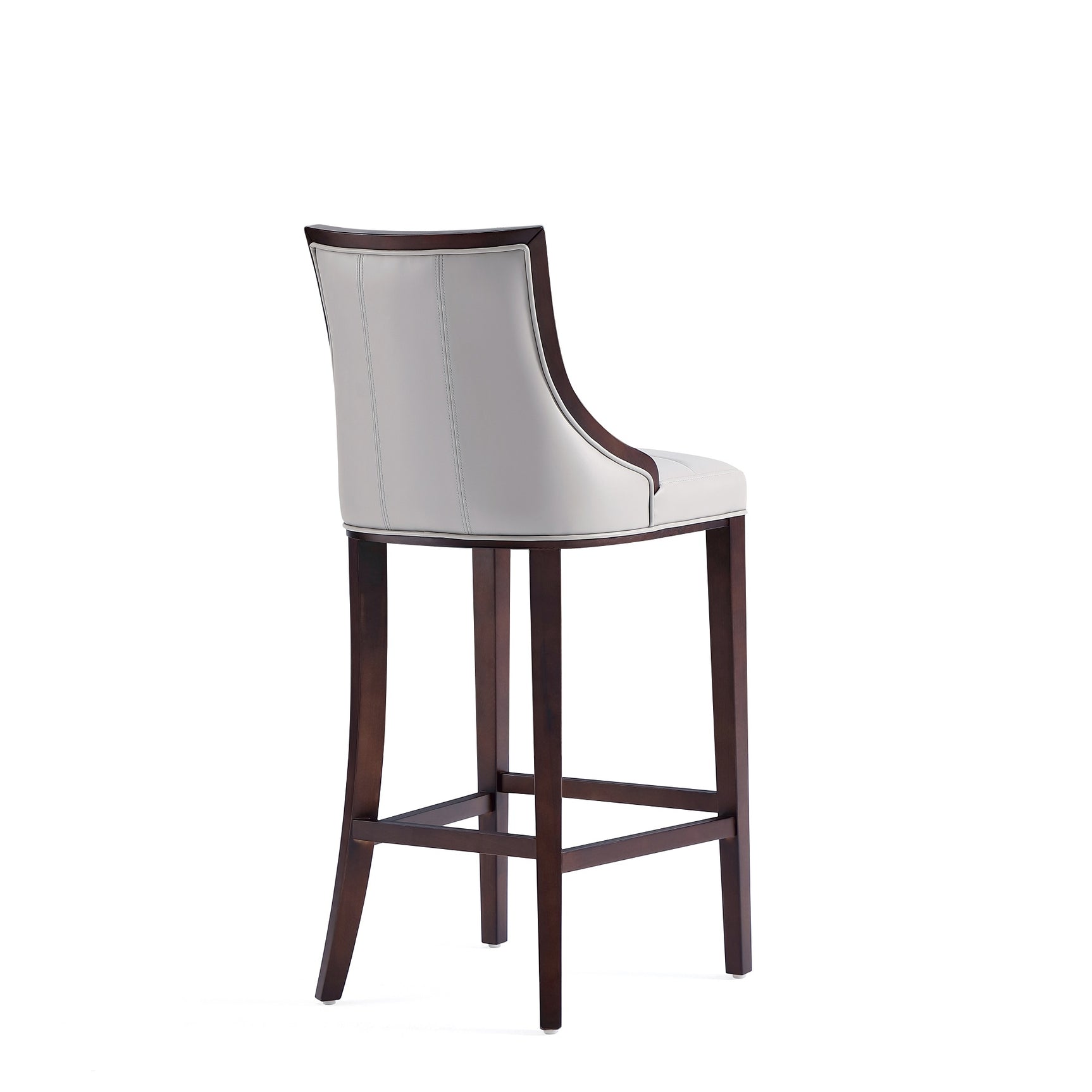 Fifth Avenue Faux Leather Barstool in Light Grey - Ornate Home