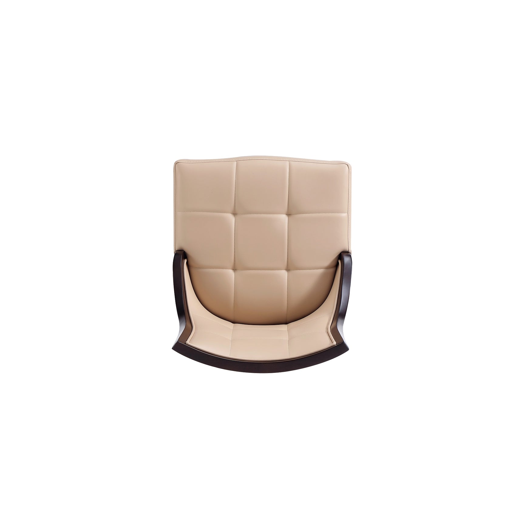 Fifth Avenue Faux Leather and Velvet Dining Chair in Tan and Walnut (set of 4) - Ornate Home