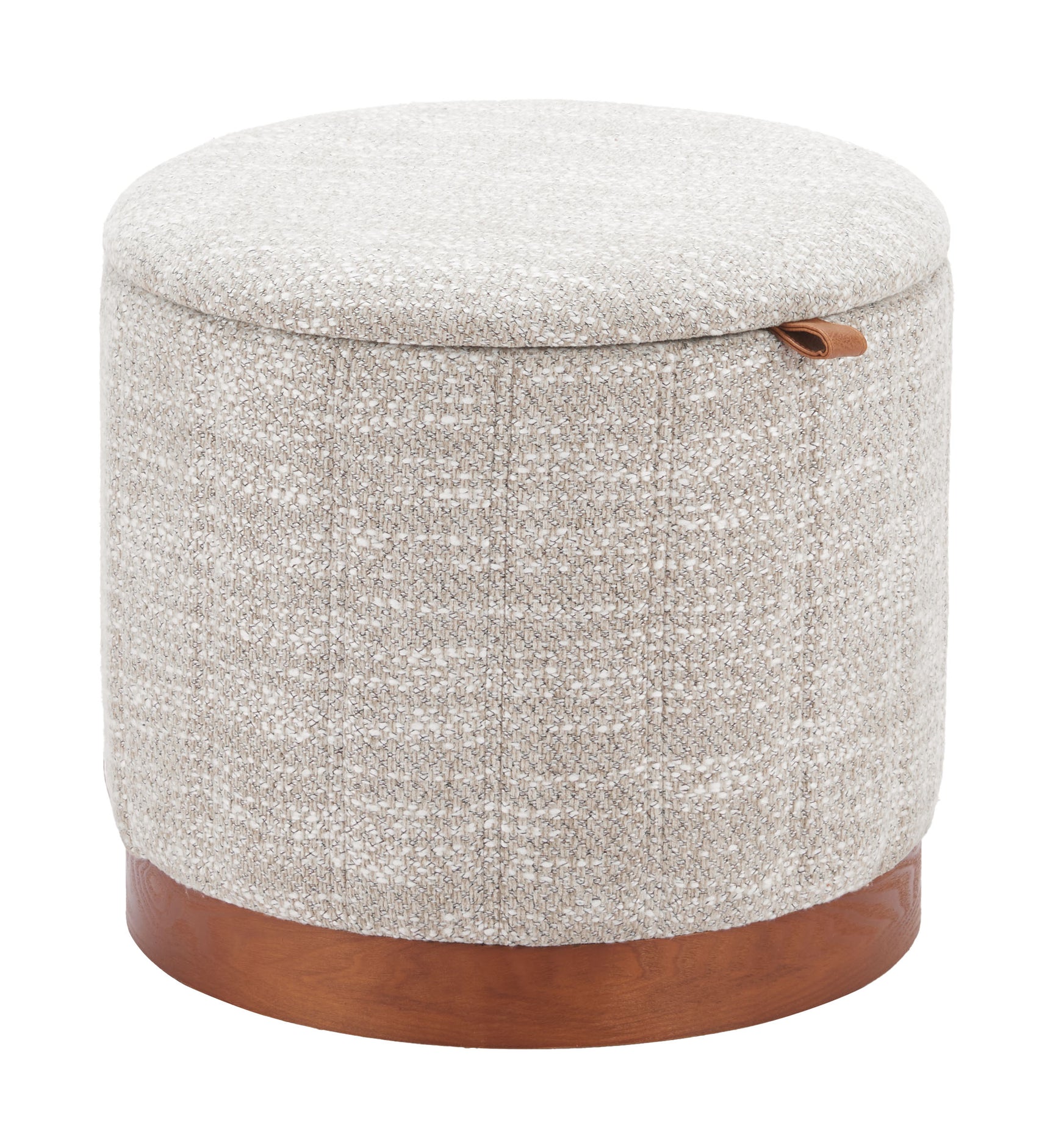 Fije Gray Storage Ottoman - Ornate Home