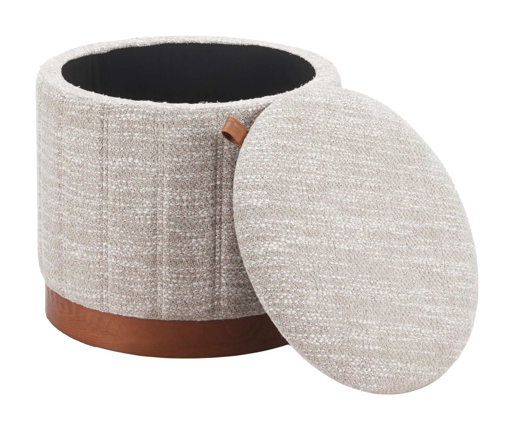 Fije Gray Storage Ottoman - Ornate Home