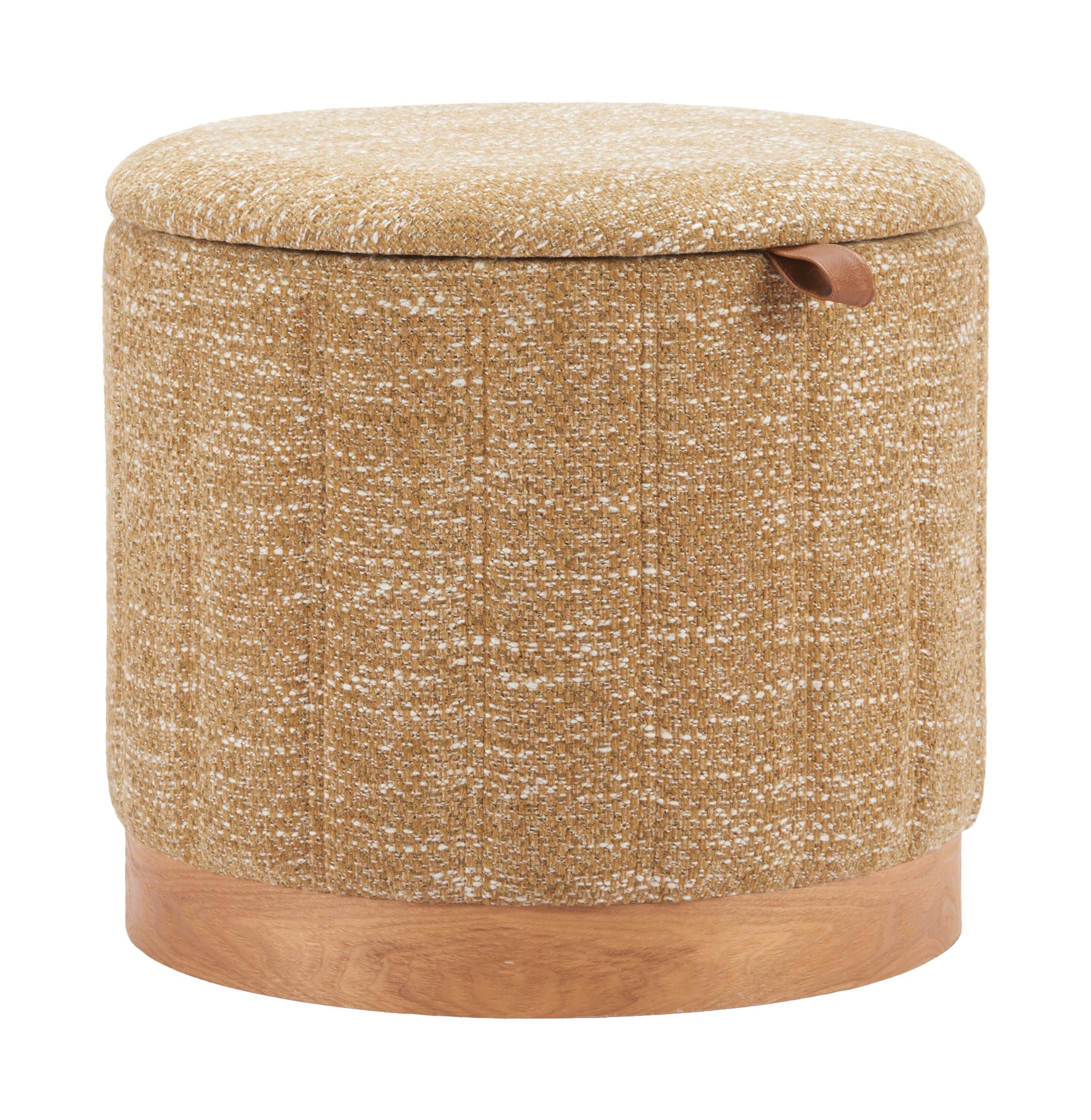 Fije Oat Yellow Storage Ottoman - Ornate Home