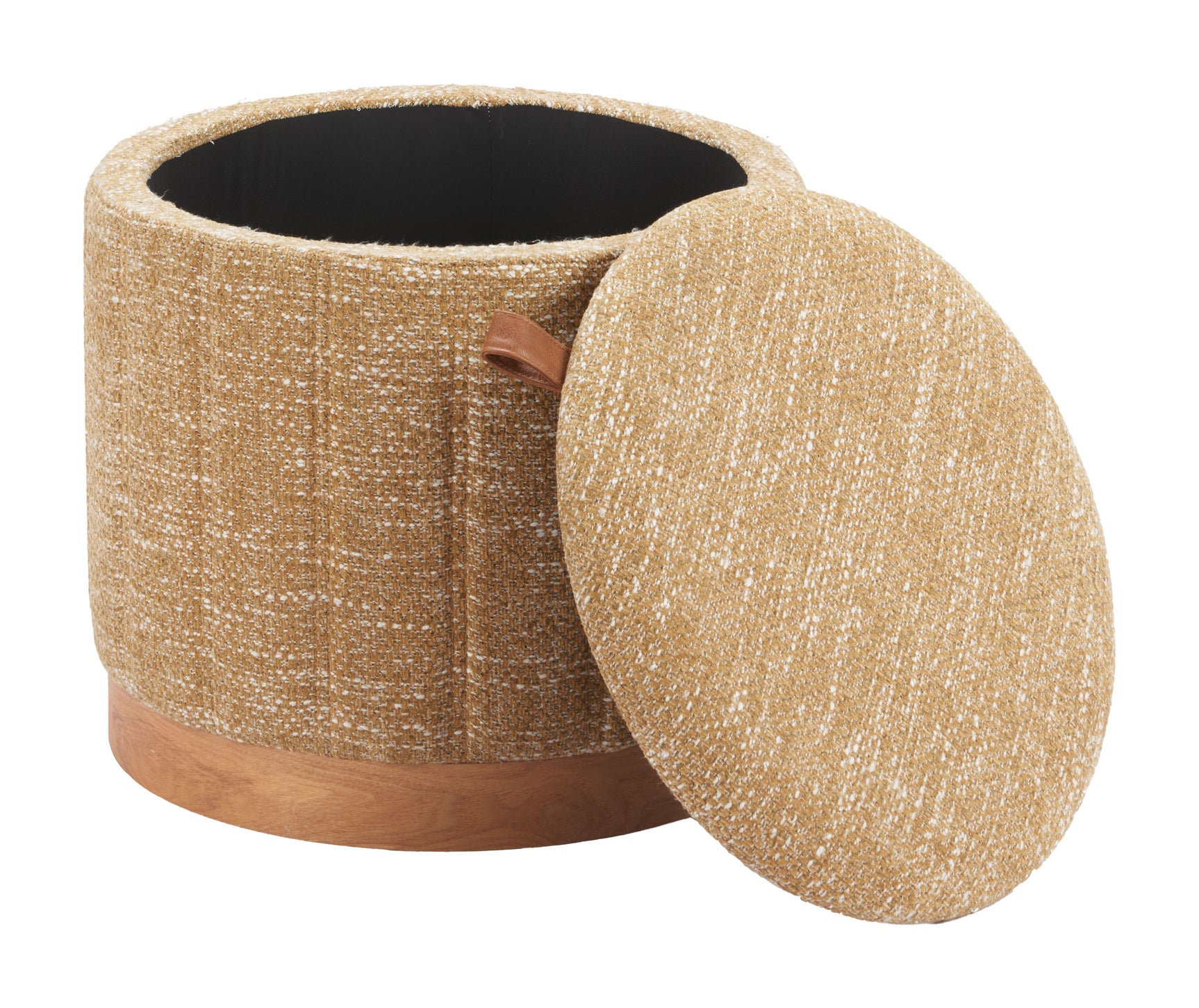 Fije Oat Yellow Storage Ottoman - Ornate Home