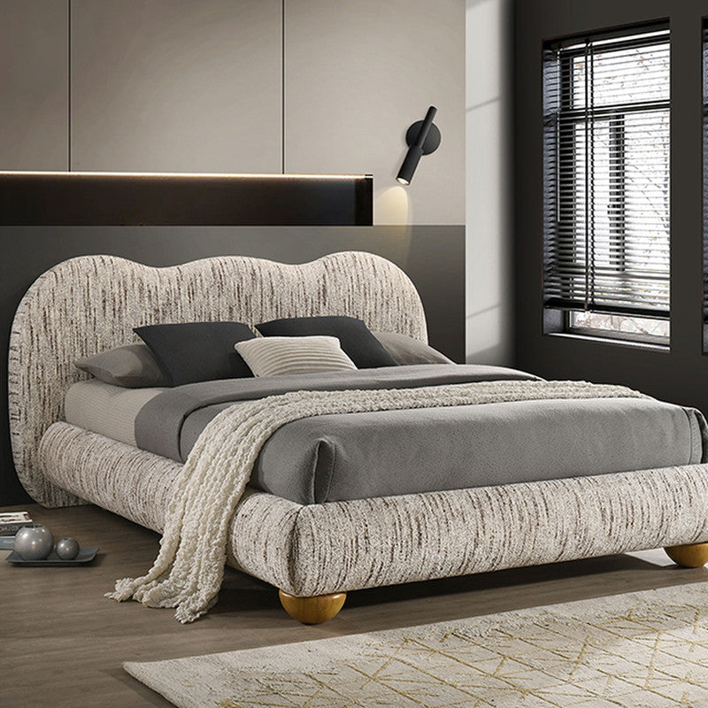 Finamore Latte Brown E.King Bed - Ornate Home