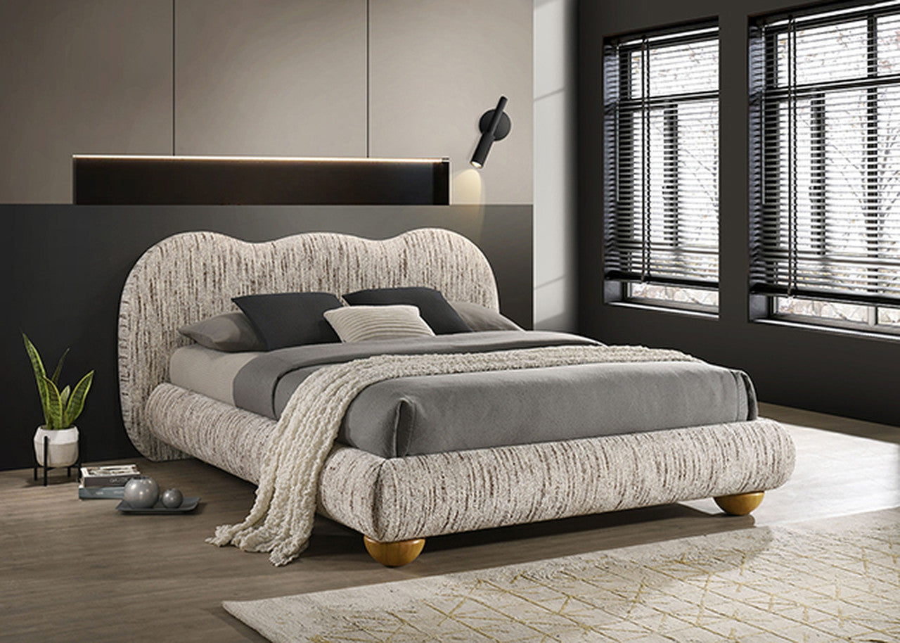 Finamore Latte Brown E.King Bed - Ornate Home