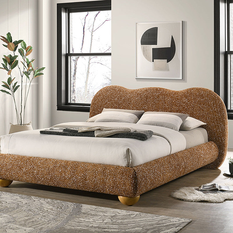 Finamore Terracotta Brown E.King Bed - Ornate Home