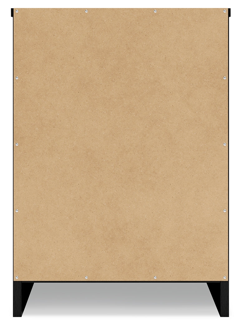 Finch Black One Drawer Nightstand - Ornate Home