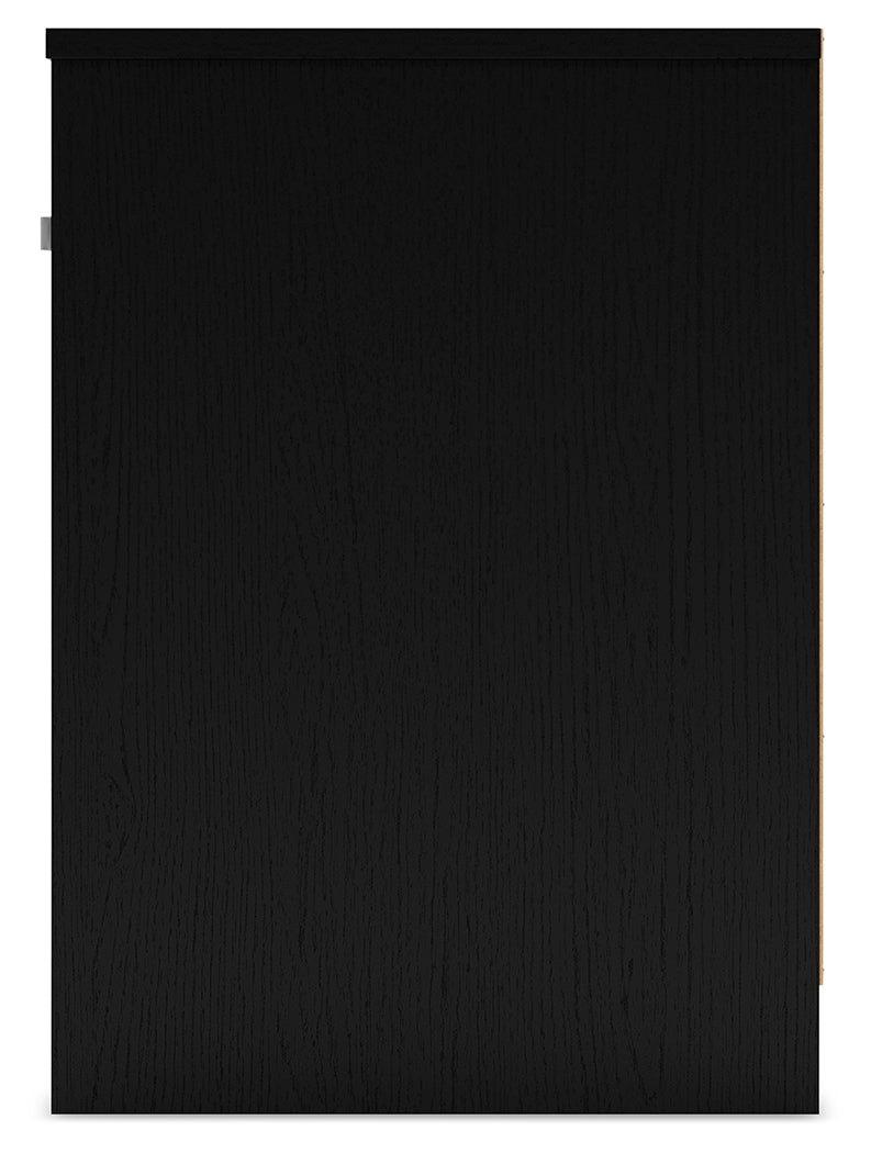 Finch Black One Drawer Nightstand - Ornate Home