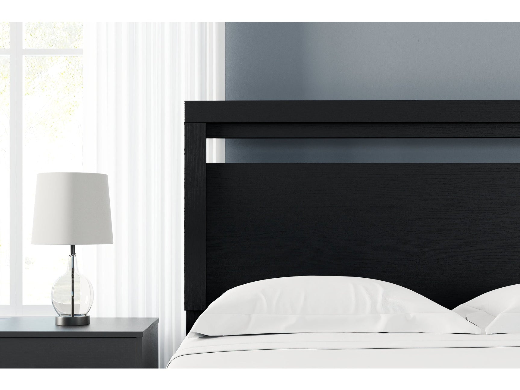Finch Black Queen Panel Headboard (Online Special Price) - Ornate Home