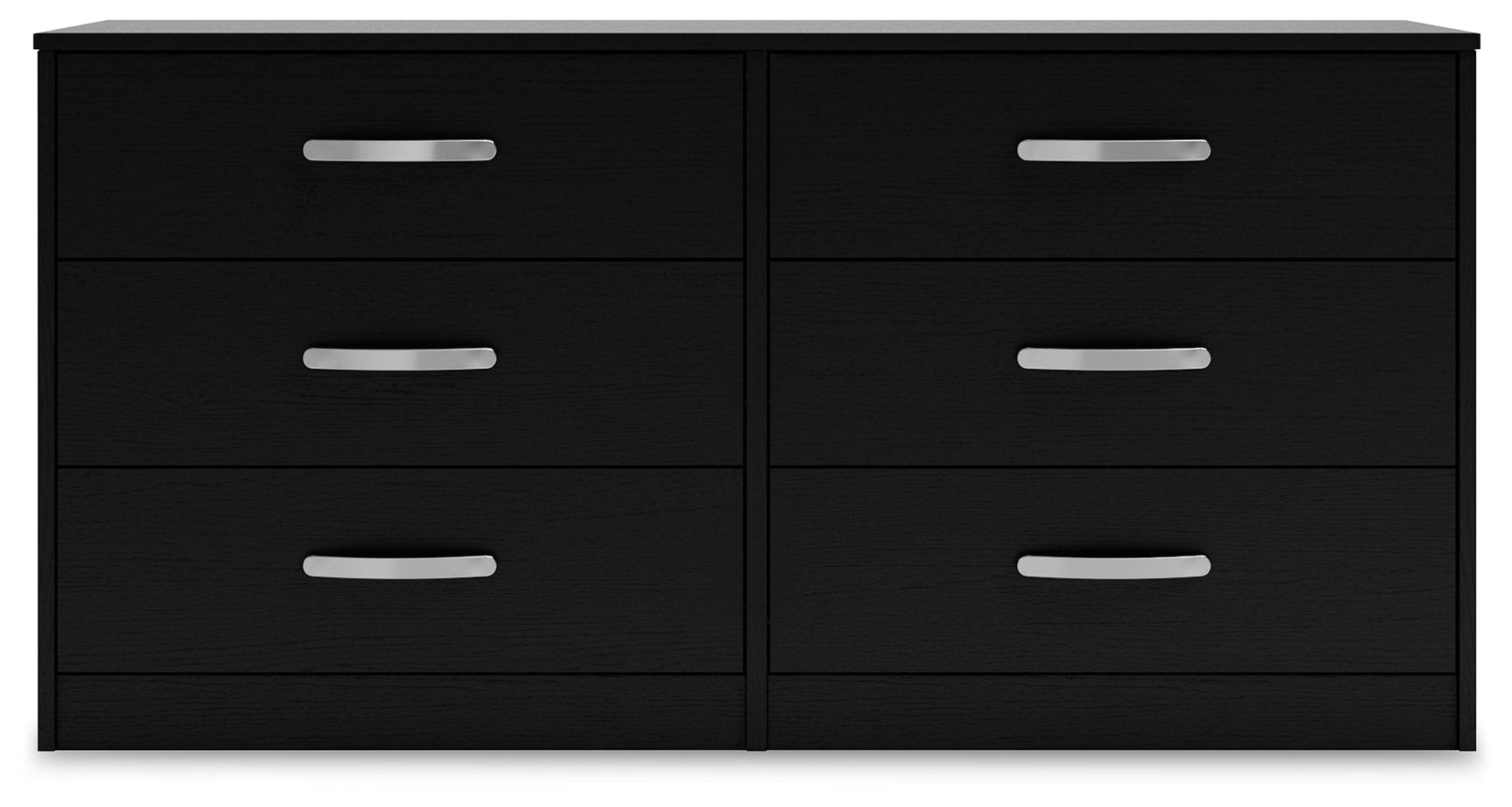 Finch Black Six Drawer Dresser - Ornate Home