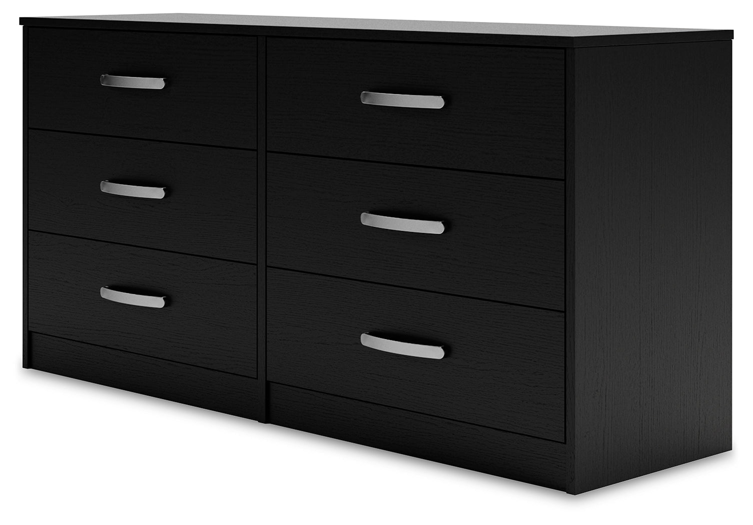 Finch Black Six Drawer Wide Dresser - Ornate Home