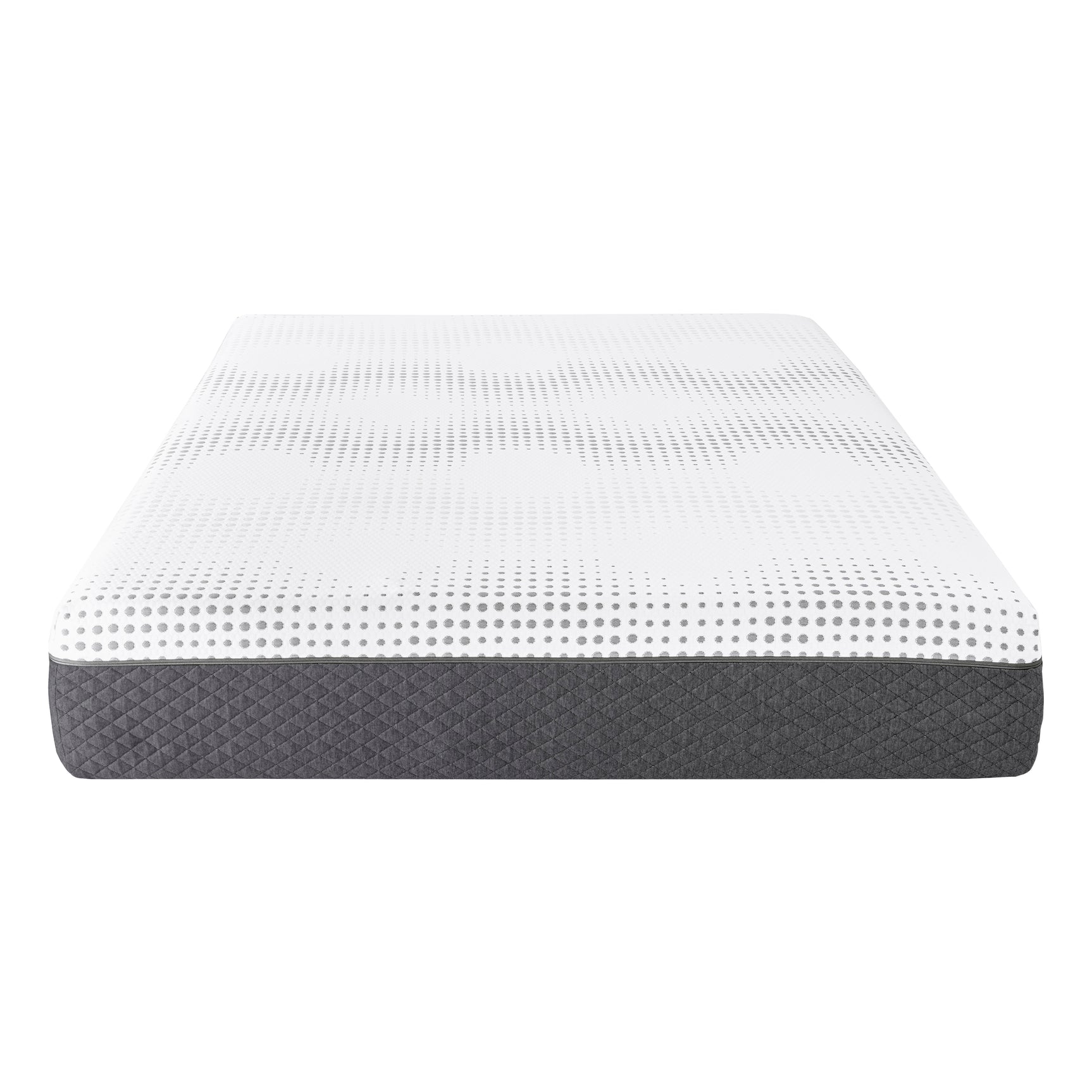 Findlay White 12" Eastern King Green Tea Gel-Infused Memory Foam Hybrid Mattress - Ornate Home