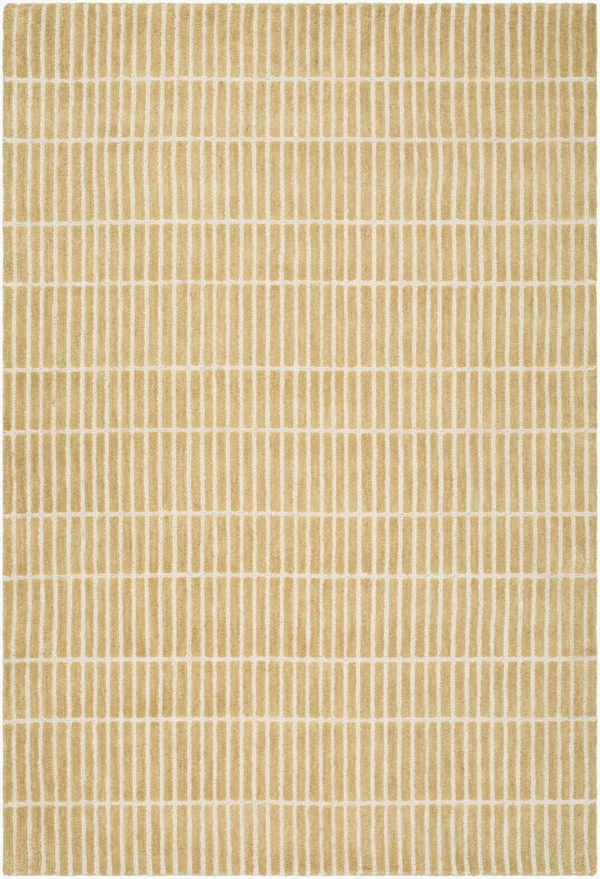 Finial Yellow Wool Area Rug - Ornate Home