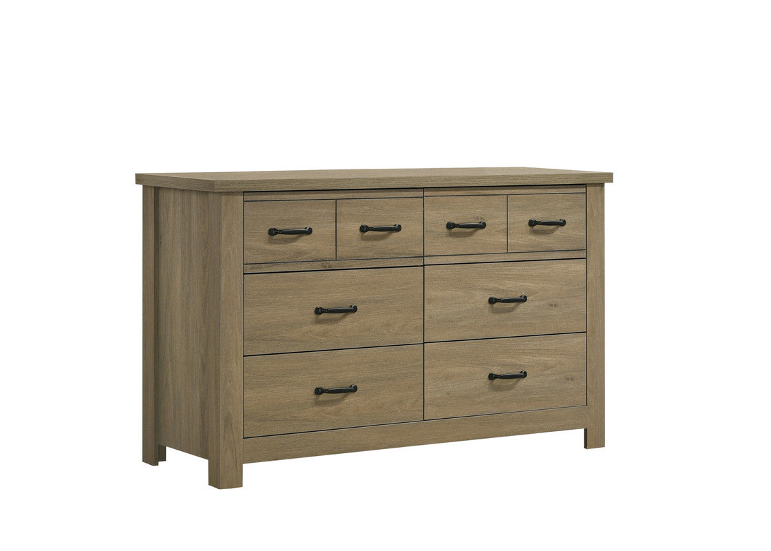 Finn Coffee Gray Oak 51"W 6-Drawer Dresser - Ornate Home