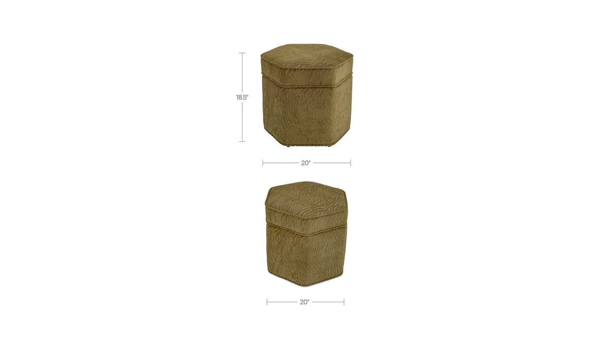Finn Olive Storage Ottoman