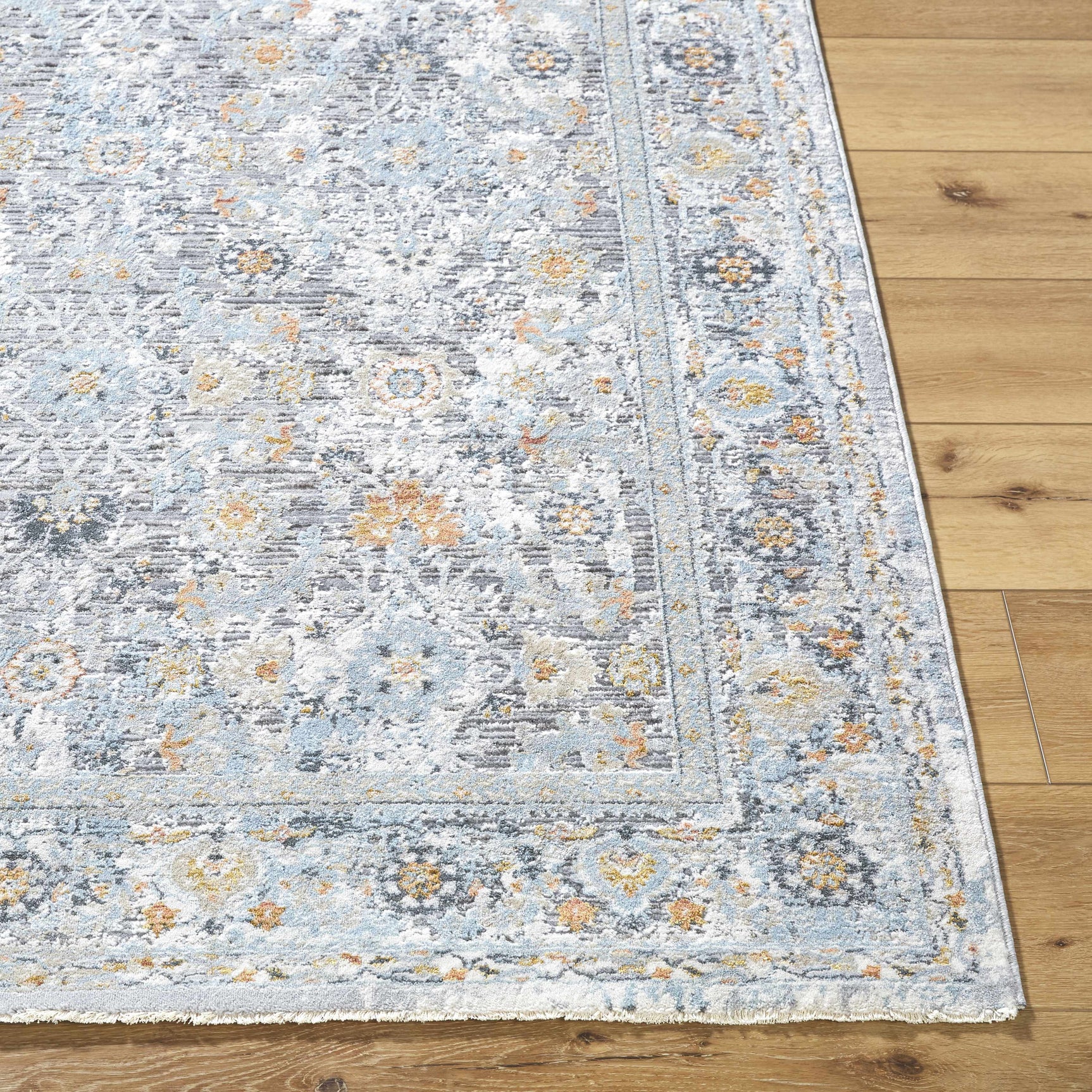 Finn Silver Blue Area Rug - Clearance - Ornate Home
