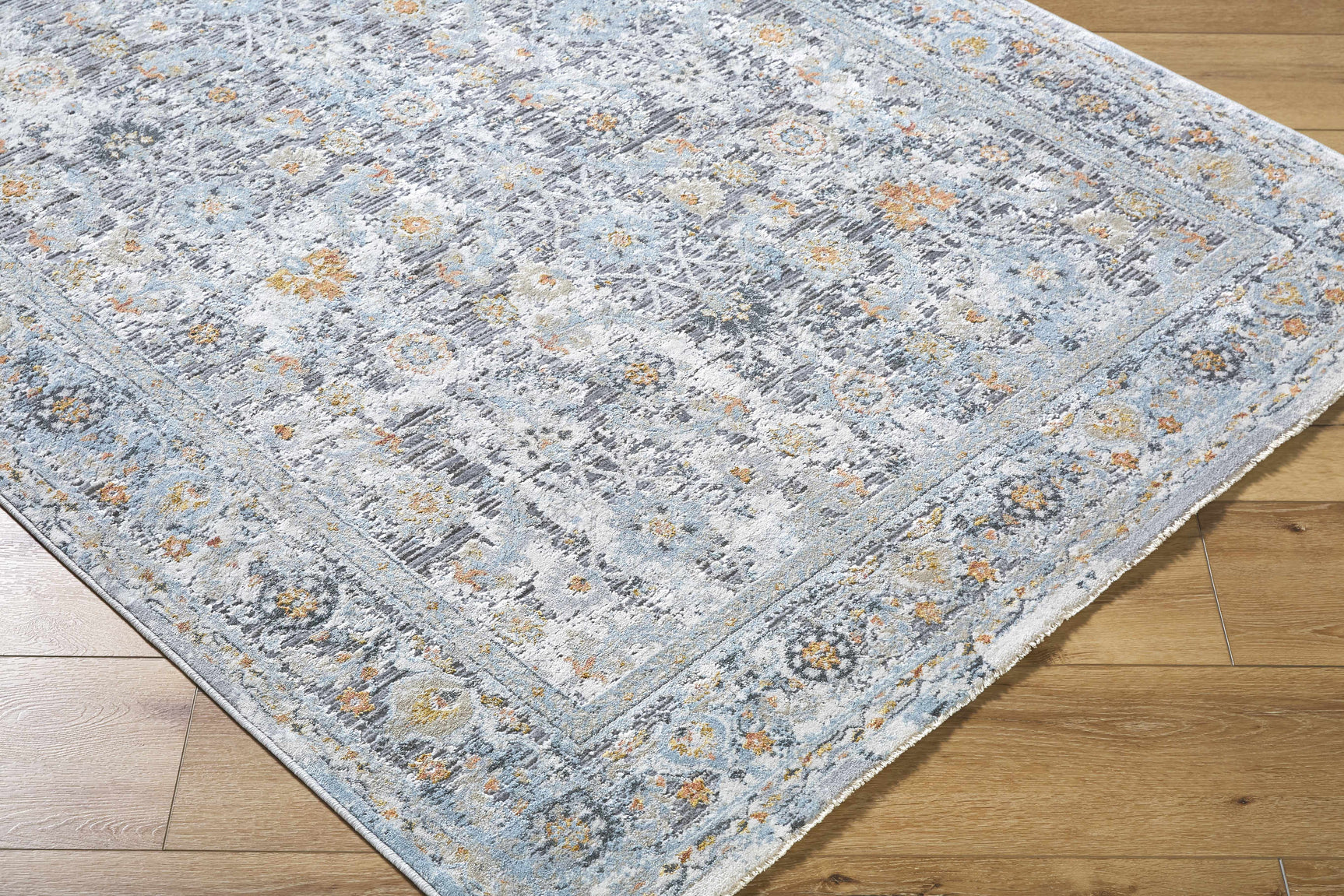 Finn Silver Blue Area Rug - Clearance - Ornate Home