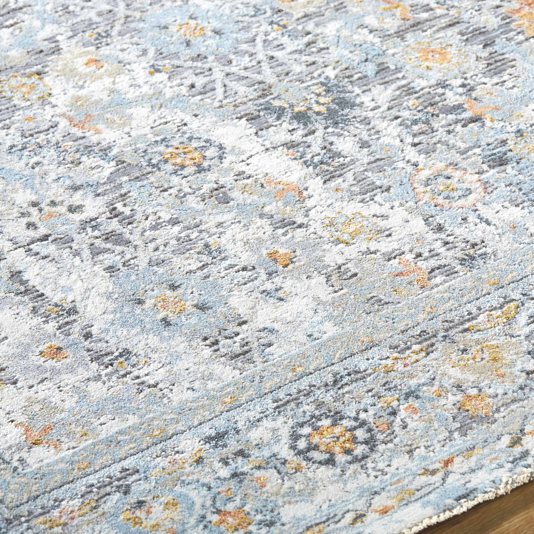 Finn Silver Blue Area Rug - Clearance - Ornate Home