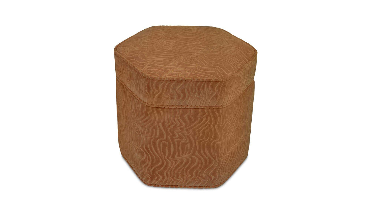 Finn Terracotta Storage Ottoman - Ornate Home