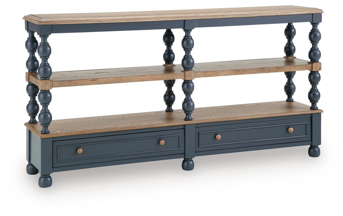 Finnworth Blue/Brown Console Sofa Table