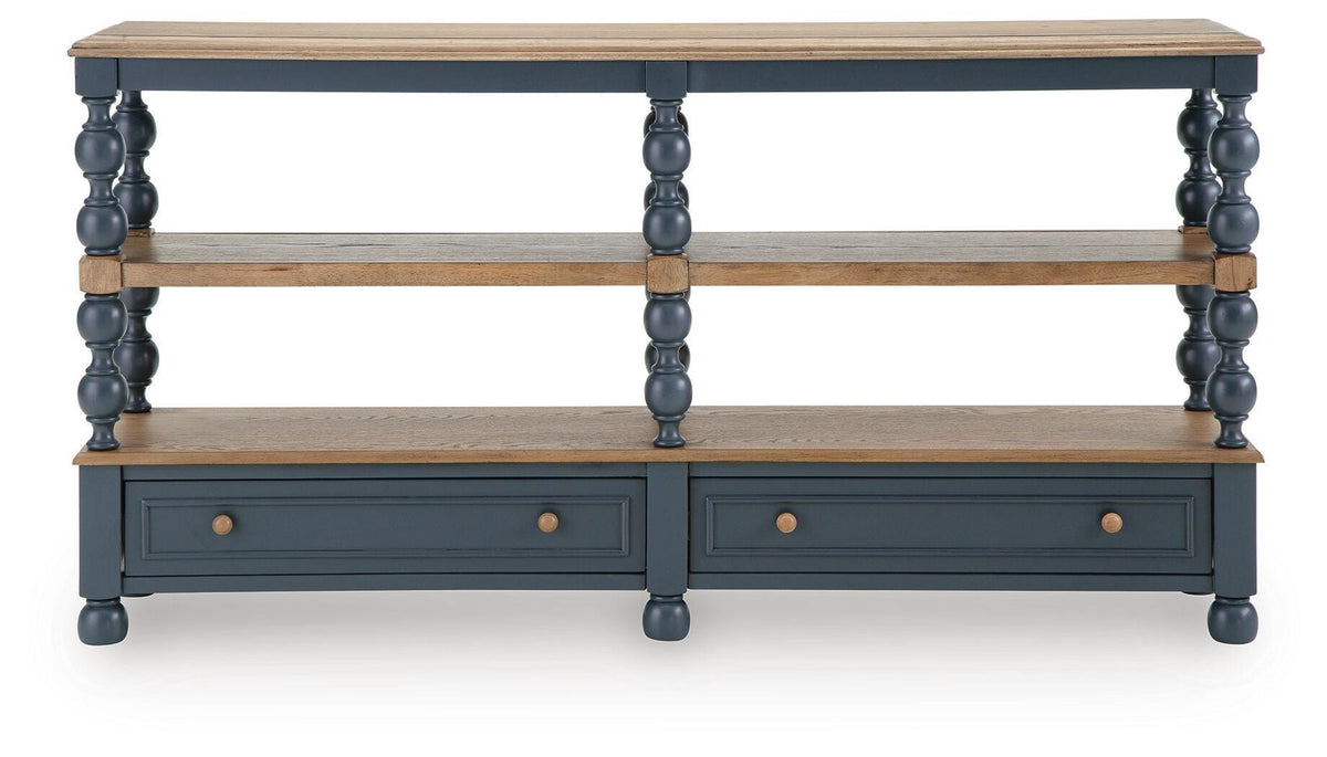 Finnworth Blue/Brown Console Sofa Table