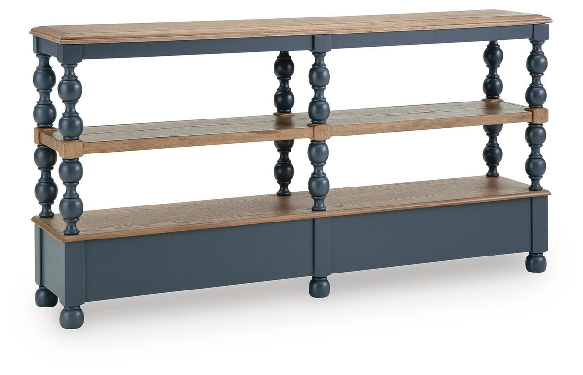 Finnworth Blue/Brown Console Sofa Table