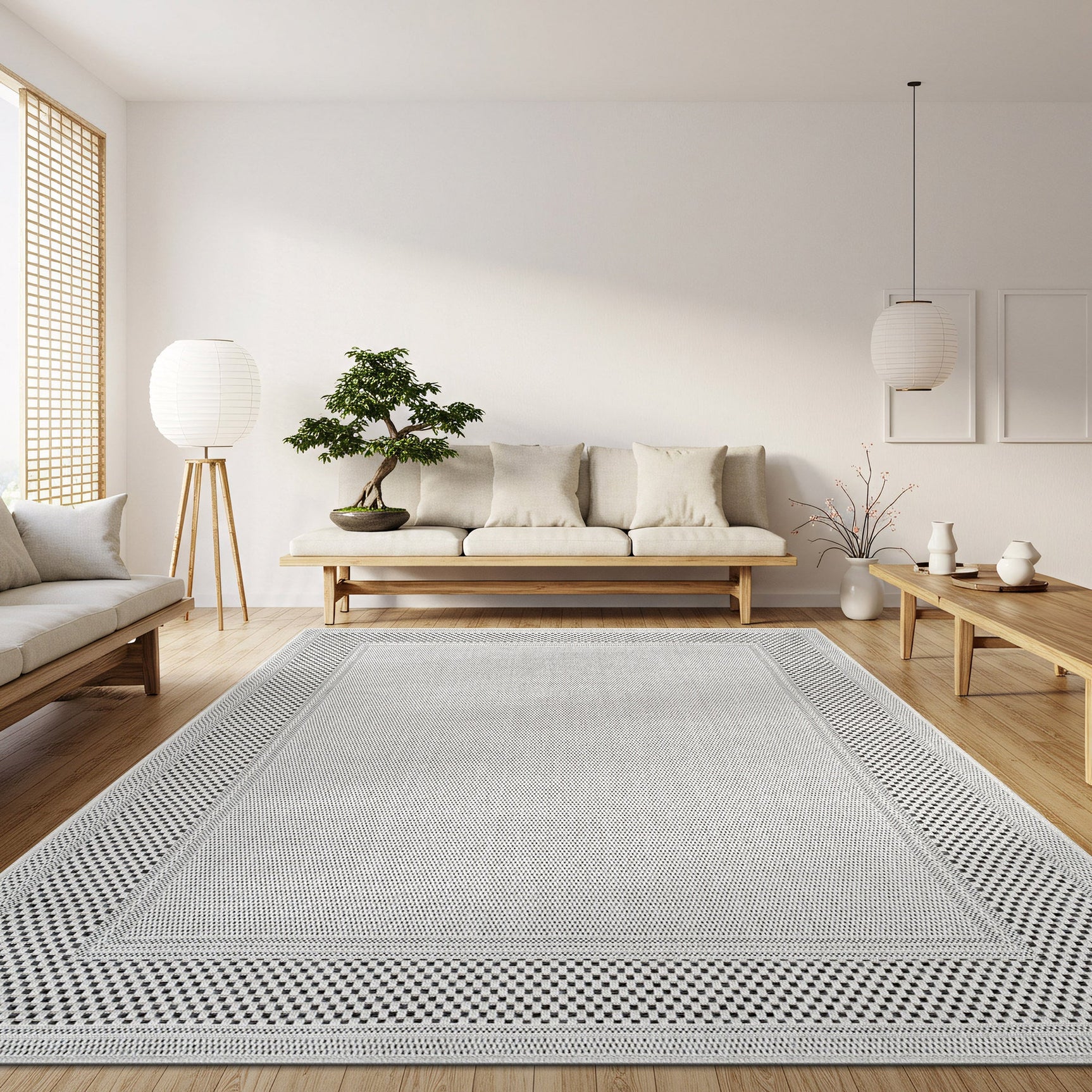 Fiora Bone 6 Jute-Look Rug | Indoor/Outdoor Elegance - Ornate Home