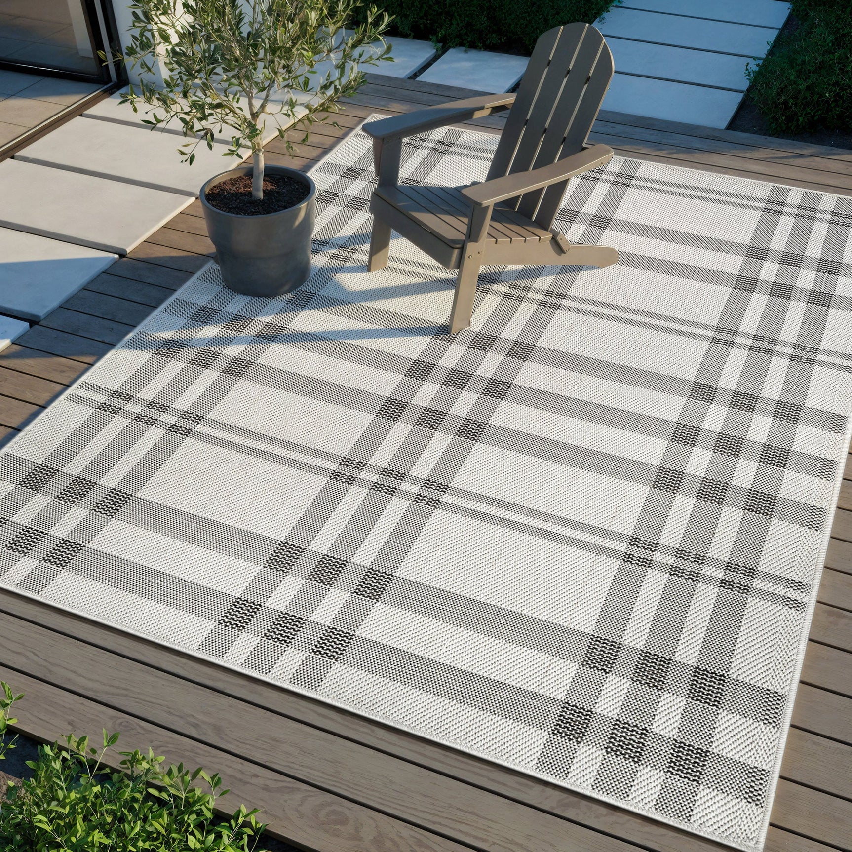 Fiora Bone 7 Jute-Look Rug | Indoor/Outdoor Elegance - Ornate Home